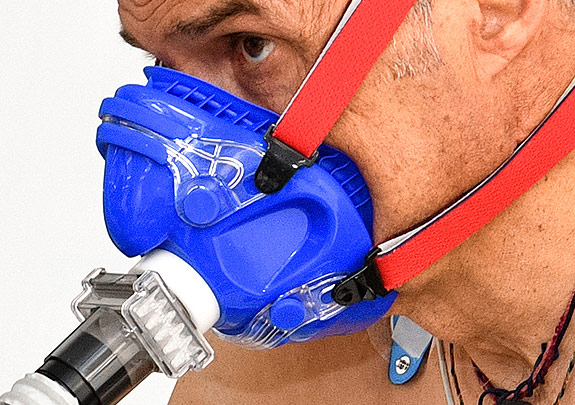 Proband während eines Leistungstests. © DLR. Alle Rechte vorbehalten.